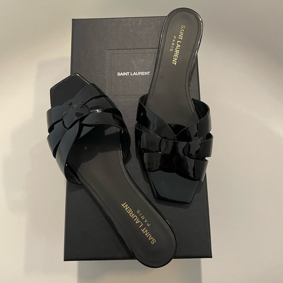 YSL Saint Laurent Nu Pieds Slide Sandal Shoes EU 38.5 - Picture 7 of 12